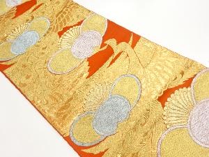 鳳凰に花模様織出し袋帯